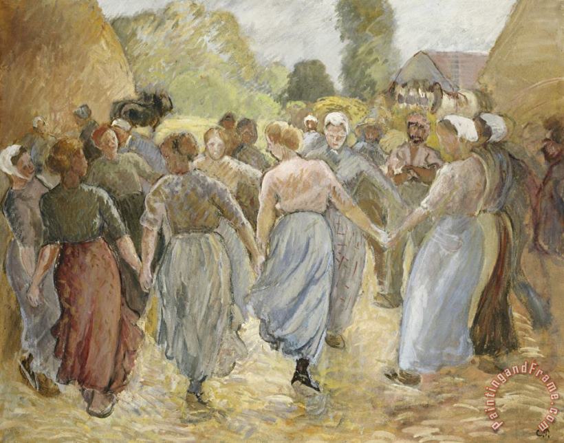 The Circle, painting - Camille Pissarro The Circle, Art Print