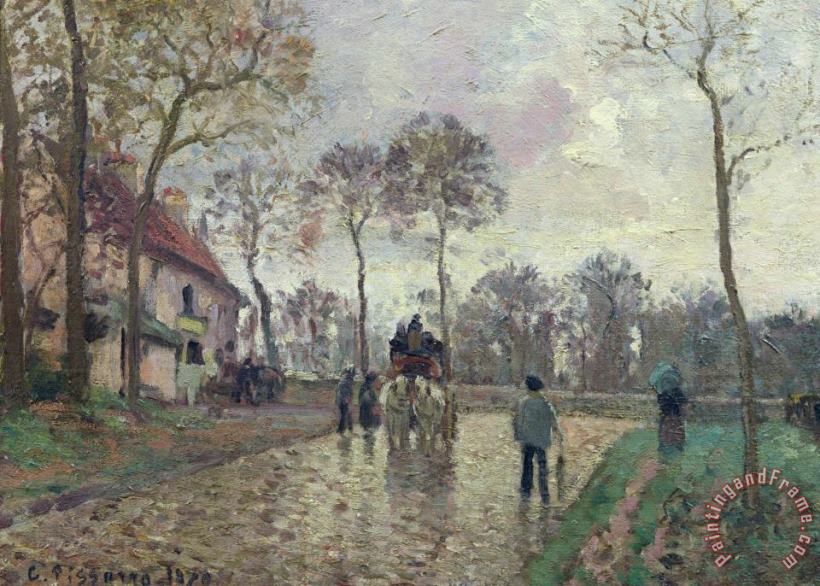 Camille Pissarro The Coach to Louveciennes Art Painting