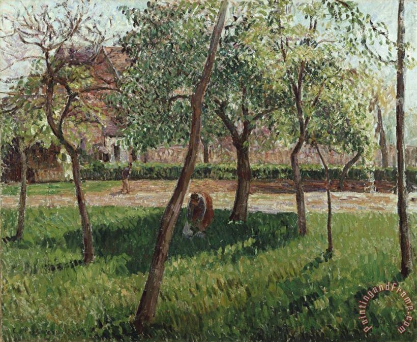 The Enclosure at Eragny painting - Camille Pissarro The Enclosure at Eragny Art Print