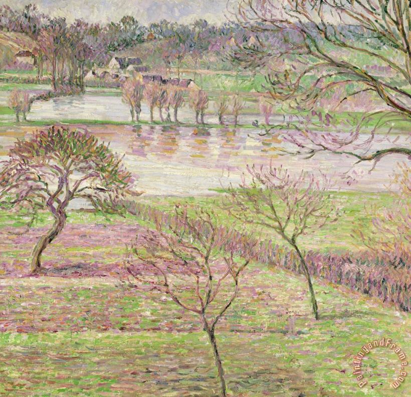 Camille Pissarro The Flood At Eragny Art Painting