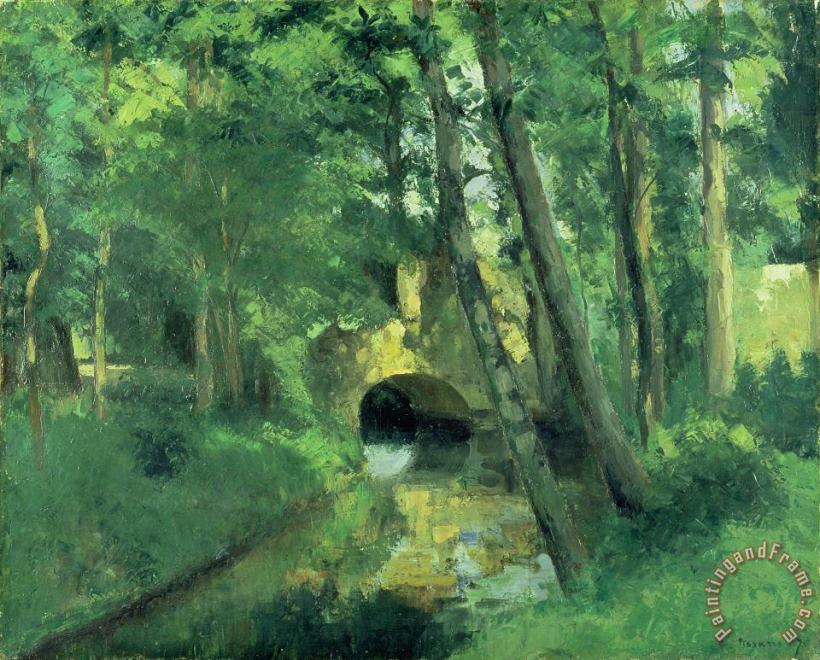 Camille Pissarro The Little Bridge, Pontoise Art Painting
