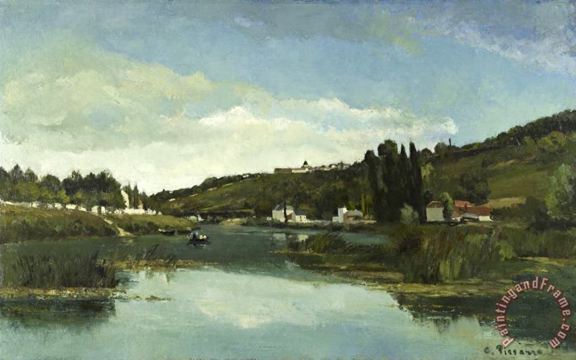 The Marne at Chennevieres painting - Camille Pissarro The Marne at Chennevieres Art Print