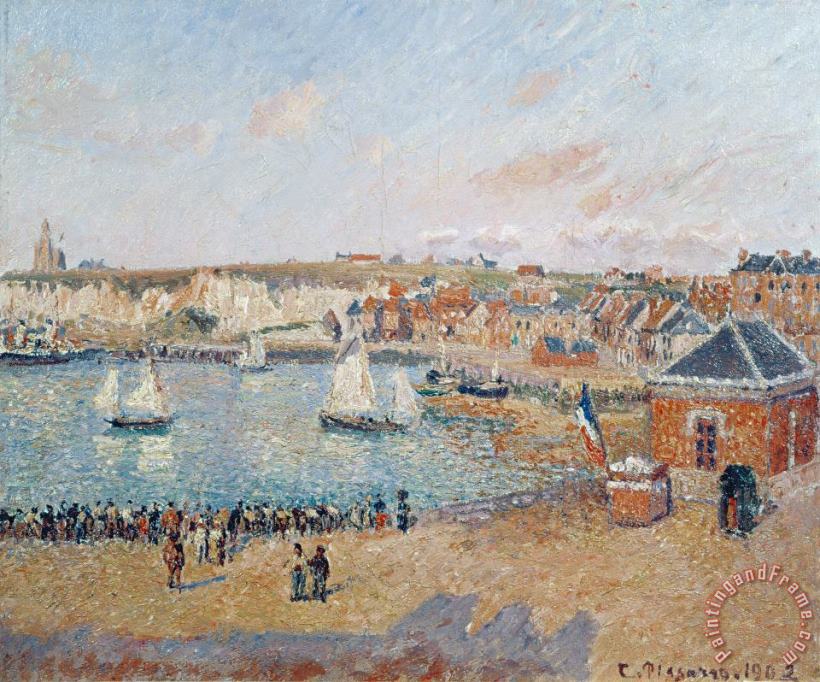 The Outer Harbour at Dieppe painting - Camille Pissarro The Outer Harbour at Dieppe Art Print