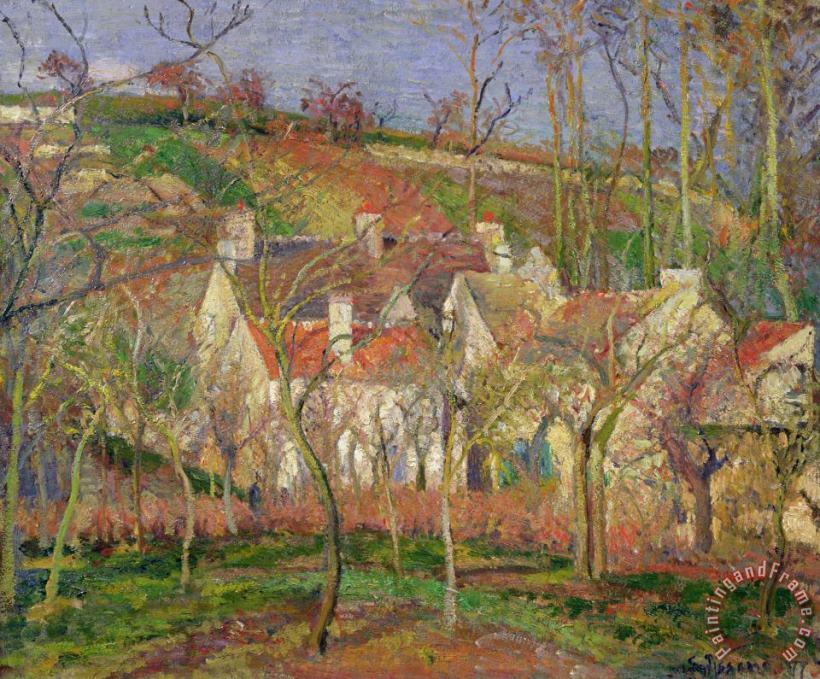 Camille Pissarro The Red Roofs, Or Corner of a Village, Winter Art Print
