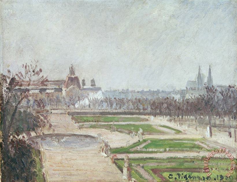 Camille Pissarro The Tuileries Gardens And The Louvre Art Print