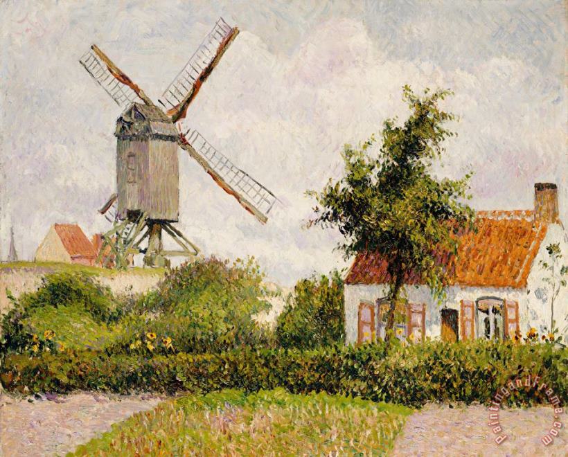 Windmill at Knokke painting - Camille Pissarro Windmill at Knokke Art Print