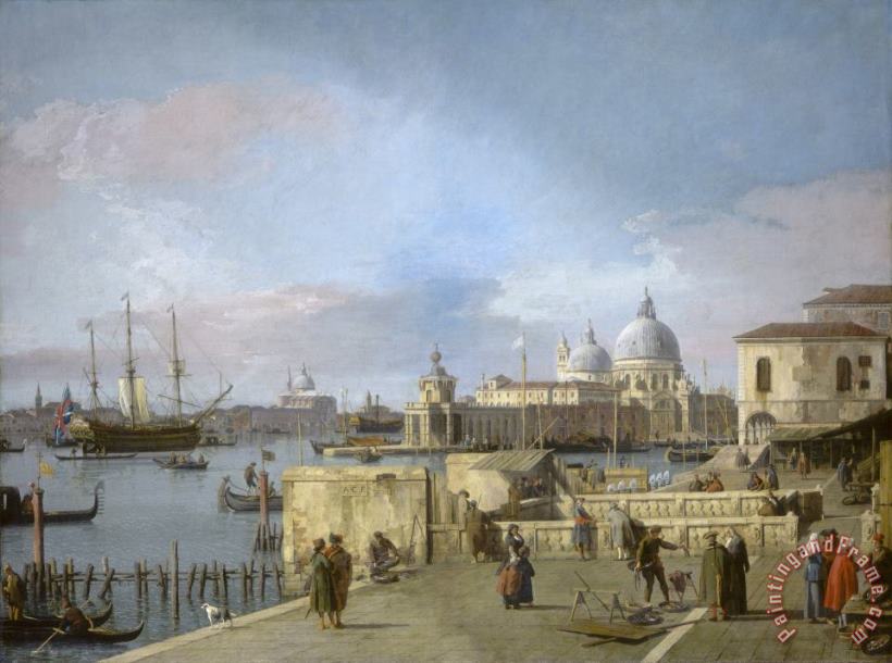 Entrance to The Grand Canal From The Molo, Venice painting - Canaletto Entrance to The Grand Canal From The Molo, Venice Art Print