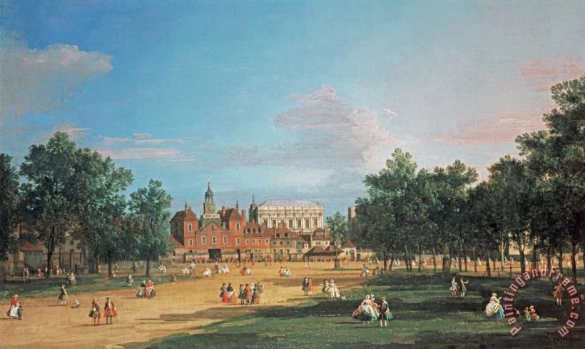 London: The Old Horse Guards And The Banqueting Hall painting - Canaletto London: The Old Horse Guards And The Banqueting Hall Art Print