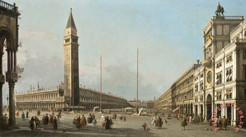 Canaletto Piazza San Marco Looking South And West Art Painting