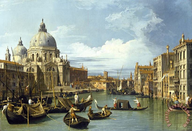 The Entrance to The Grand Canal, Venice painting - Canaletto The Entrance to The Grand Canal, Venice Art Print