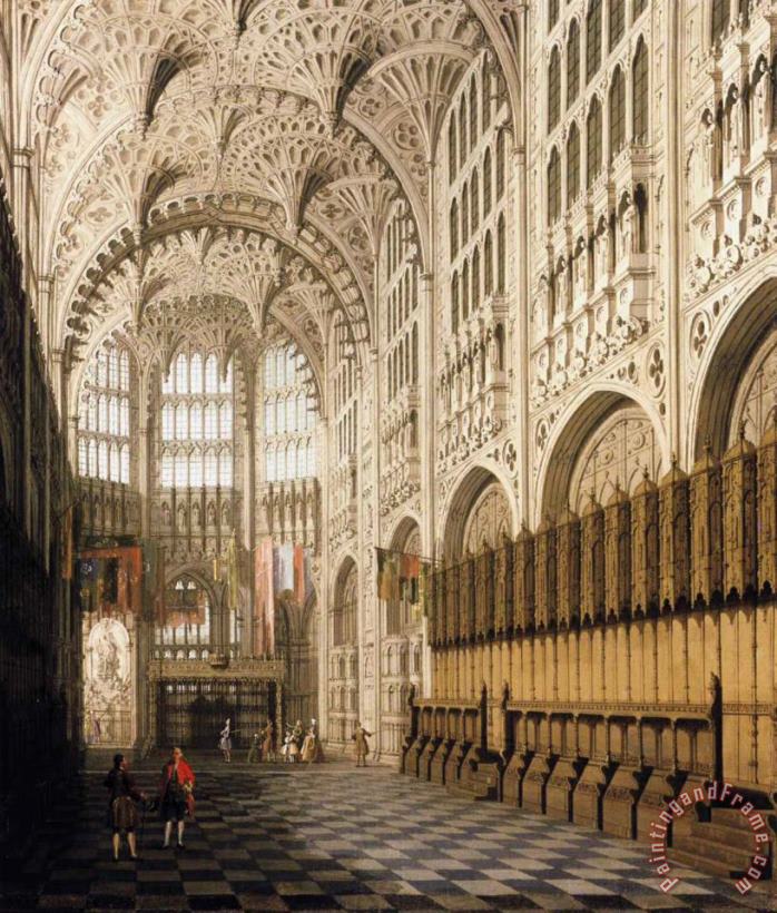 Canaletto The Interior of Henry Vii's Chapel in Westminster Abbey Art Print