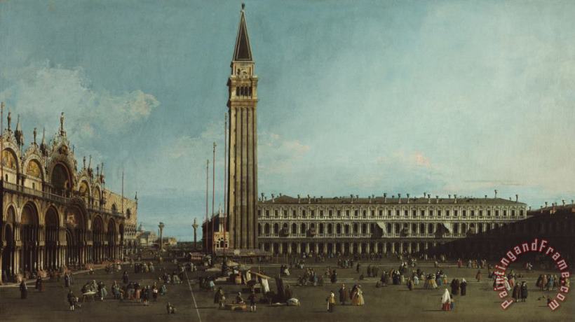 Canaletto The Piazza San Marco, Venice Art Painting