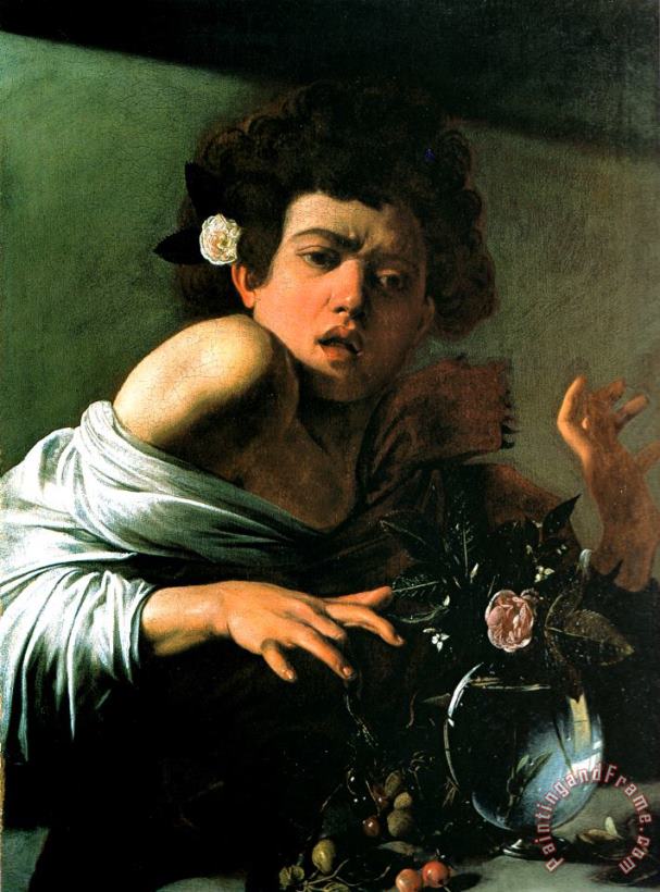 Caravaggio Boy Lizard 1594 Art Print