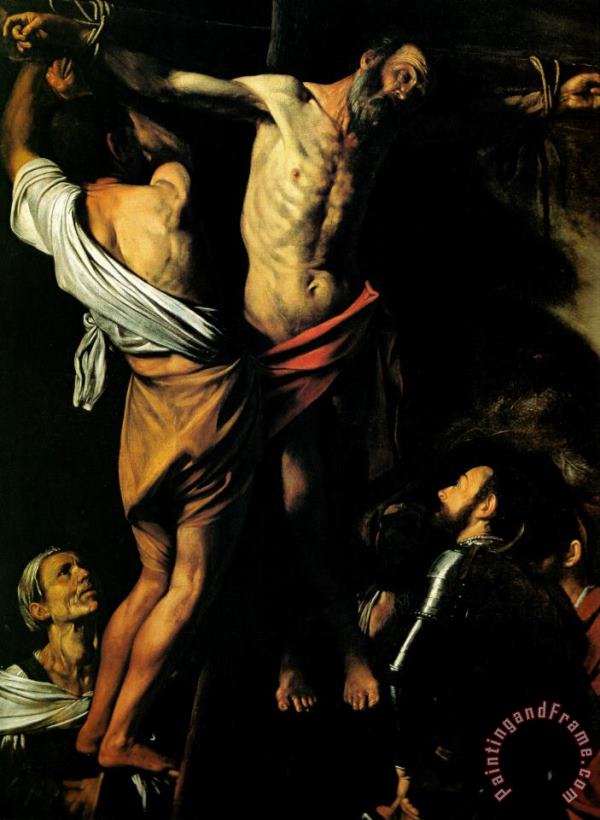 Crucifixion Standrew painting - Caravaggio Crucifixion Standrew Art Print