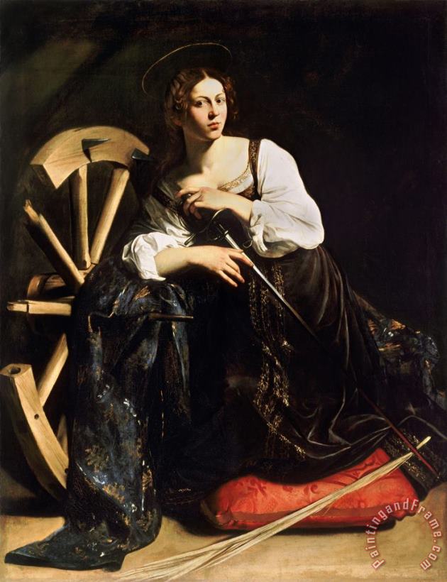 Saint Catherine painting - Caravaggio Saint Catherine Art Print