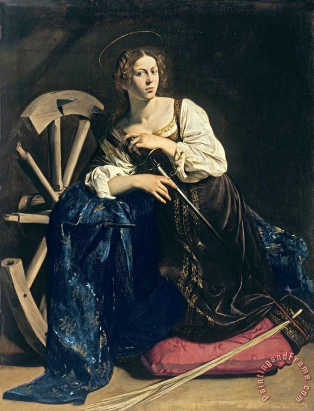 St Catherine painting - Caravaggio St Catherine Art Print