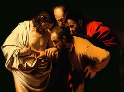 Caravaggio - The Incredulity of Saint Thomas painting