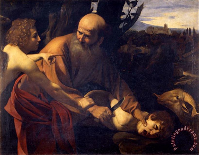 The Sacrifice of Isaac painting - Caravaggio The Sacrifice of Isaac Art Print