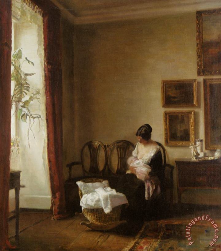 Carl Vilhelm Holsoe Moderskab Art Painting