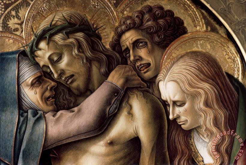 Carlo Crivelli Detail of Pieta Art Painting