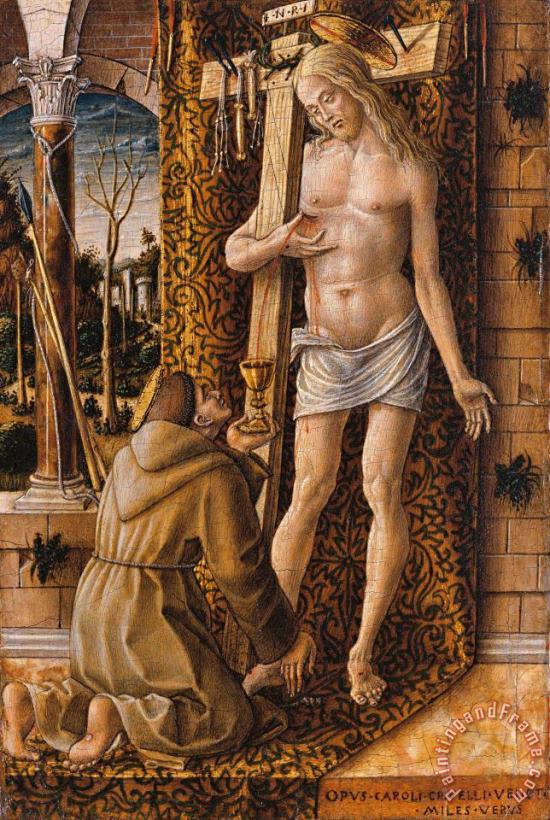 Saint Francis Collecting The Blood of Christ painting - Carlo Crivelli Saint Francis Collecting The Blood of Christ Art Print