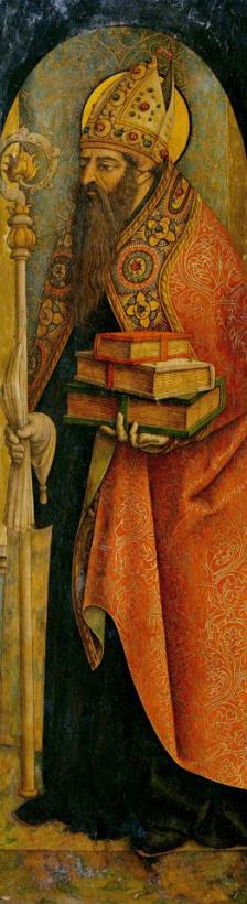 St. Augustine painting - Carlo Crivelli St. Augustine Art Print