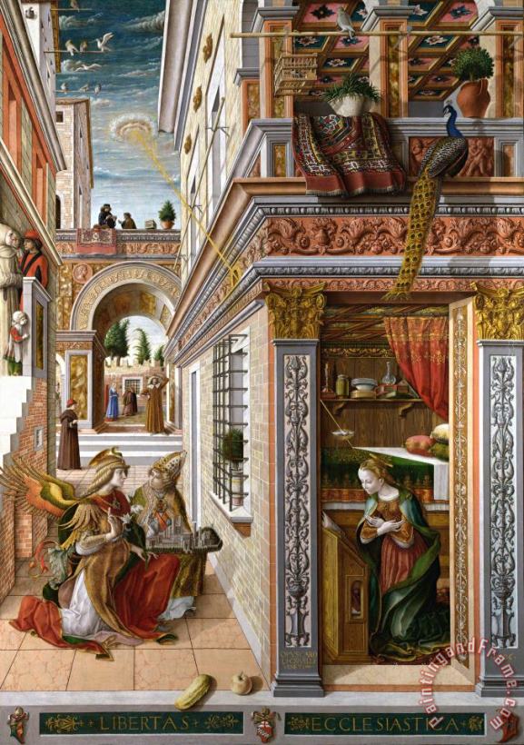 Carlo Crivelli The Annunciation with Saint Emidius Art Print