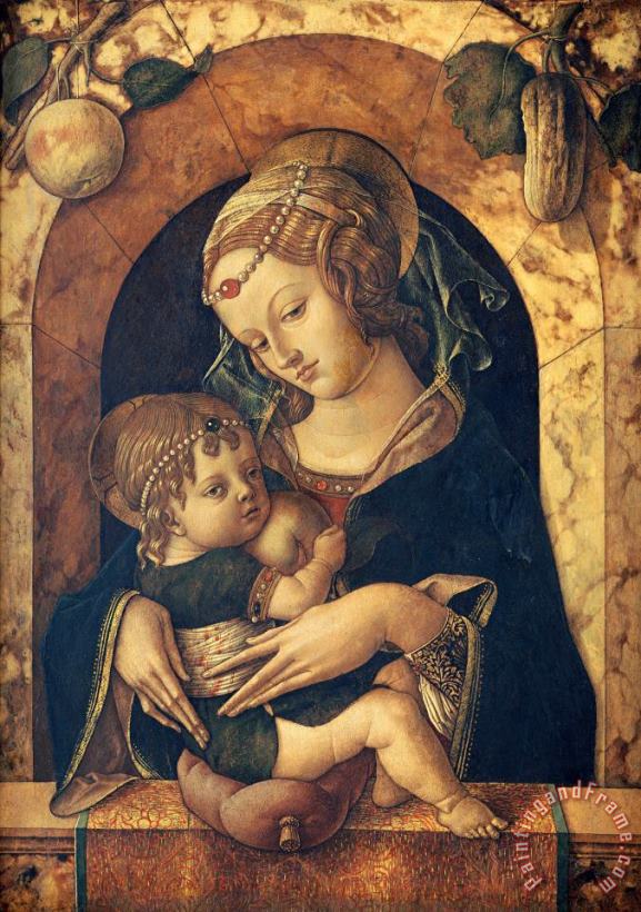 Carlo Crivelli The Madonna And Child at a Marble Parapet Art Print