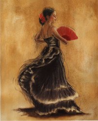 Caroline Gold Flamenco Dancer II