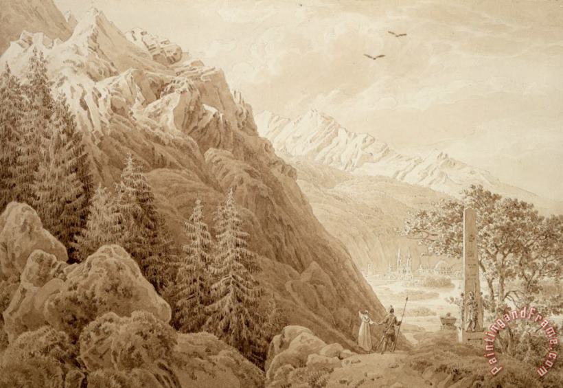Caspar David Friedrich Autumn (ink on Pencil on Paper) Art Print