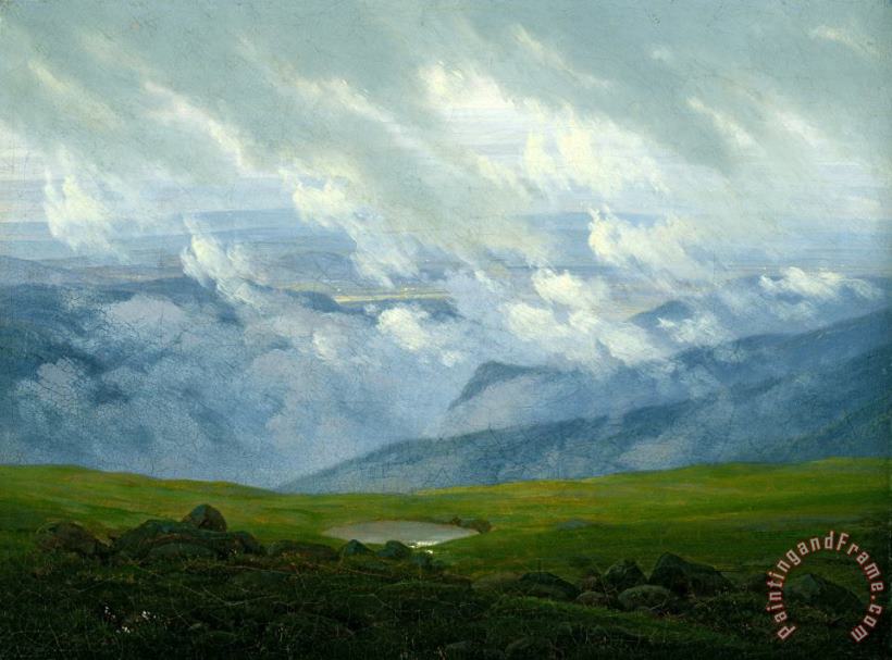 Caspar David Friedrich Drifting Clouds Art Painting