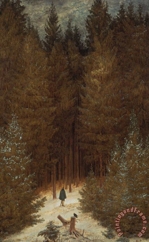 Caspar David Friedrich Hunter in the Forest Art Print