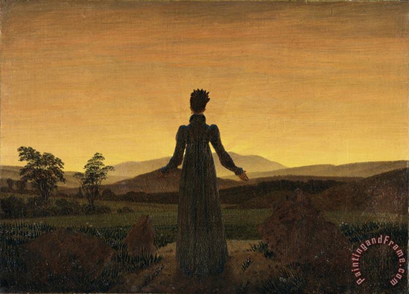 Caspar David Friedrich Woman Before The Rising Sun (woman Before The Setting Sun) Art Print