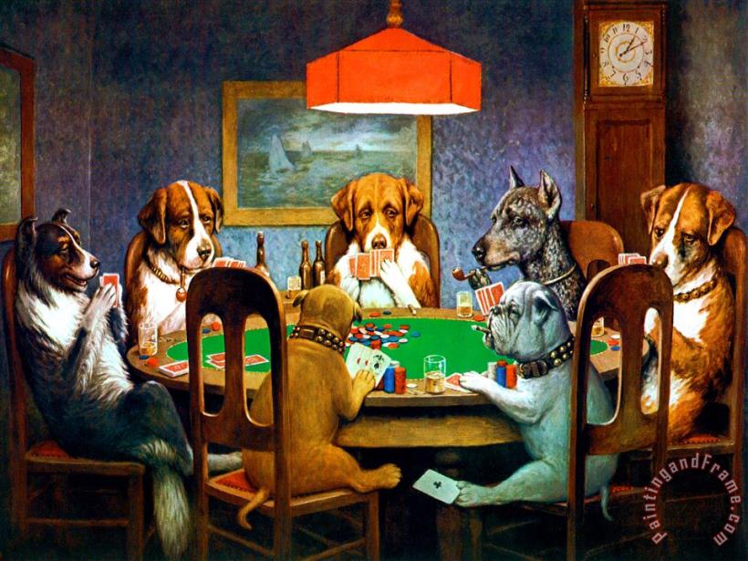 cassius marcellus coolidge A Friend in Need Dogs Playing Poker Art Print