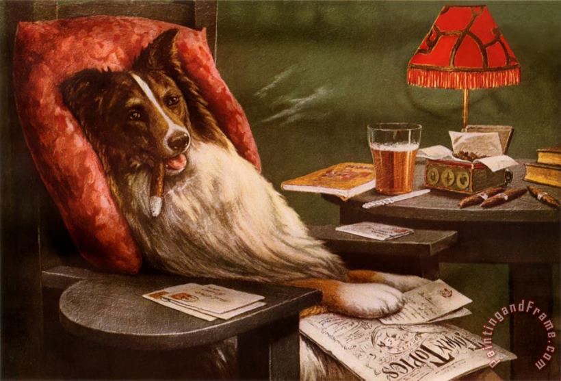 Bachelor S Dog painting - cassius marcellus coolidge Bachelor S Dog Art Print