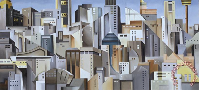 Composition Looking East painting - Catherine Abel Composition Looking East Art Print