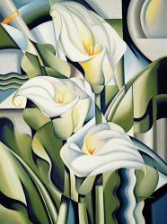 Catherine Abel - Cubist lilies painting