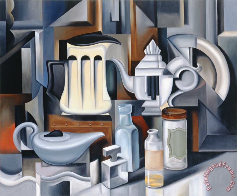 Catherine Abel Still Life with Teapots Art Painting
