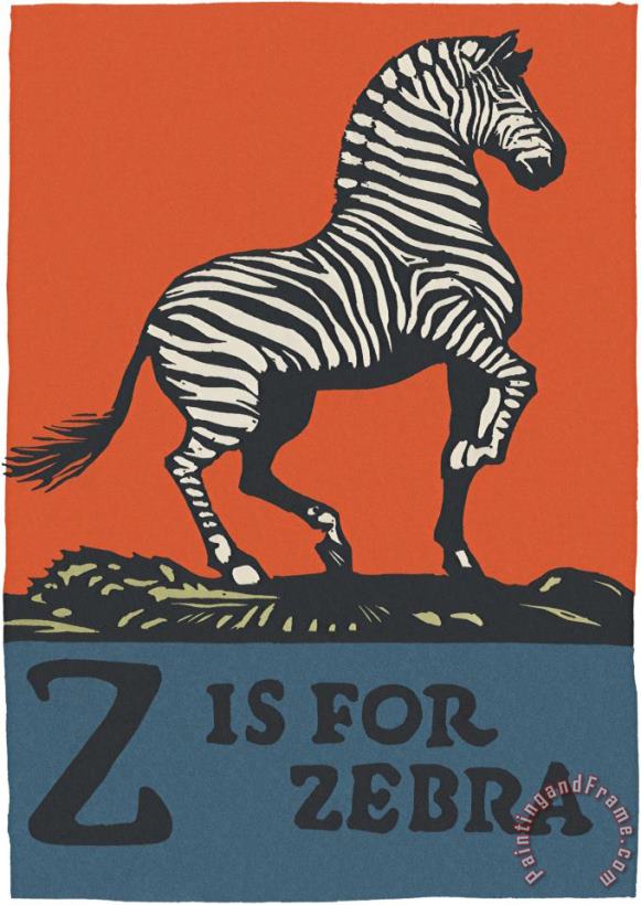 C.B. Falls Alphabet: Z Is for Zebra Art Print