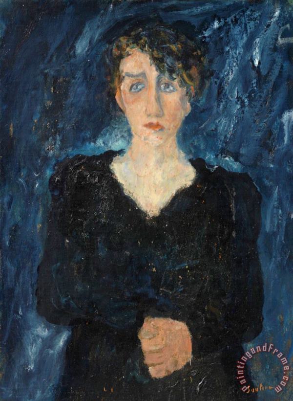 Portrait of a Woman painting - Chaim Soutine Portrait of a Woman Art Print