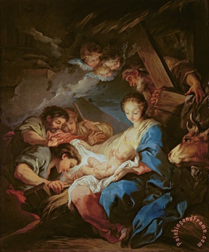 Charle van Loo The Adoration of the Shepherds Art Painting
