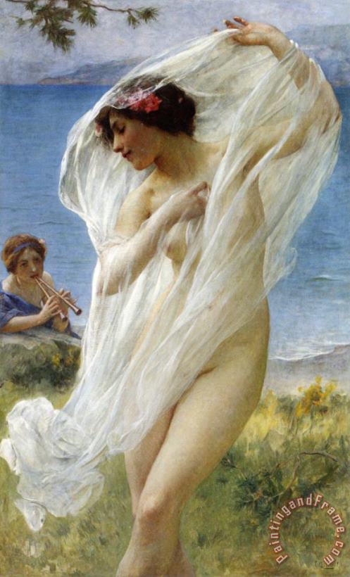 A Dance by The Sea painting - Charles Amable Lenoir A Dance by The Sea Art Print