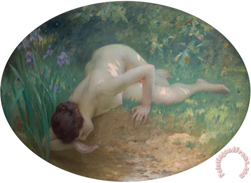 The Bather painting - Charles Amable Lenoir The Bather Art Print