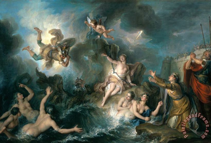 Perseus Rescuing Andromeda painting - Charles Antoine Coypel Perseus Rescuing Andromeda Art Print
