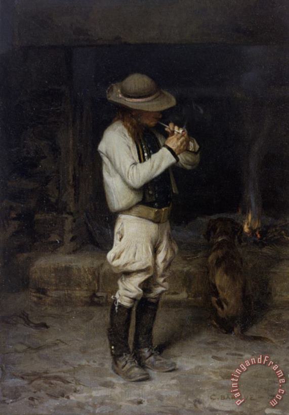The Smoker painting - Charles Bargue The Smoker Art Print