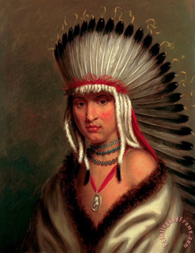Petalesharro (generous Chief), Pawnee painting - Charles Bird King Petalesharro (generous Chief), Pawnee Art Print