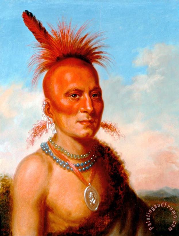 Charles Bird King Sharitarish (wicked Chief), Pawnee Art Painting