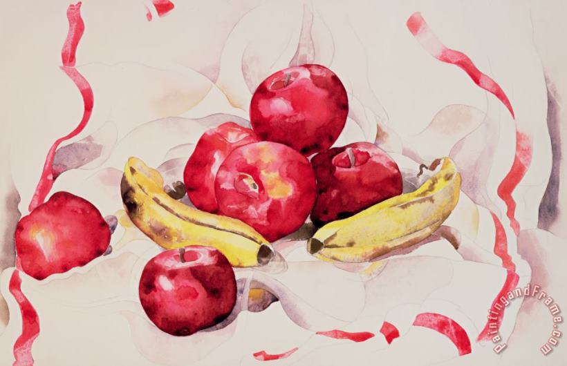 Charles Demuth Still Life with Apples and Bananas Art Painting