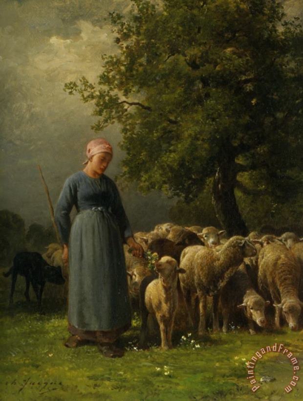 The Missing Flock painting - Charles Emile Jacque The Missing Flock Art Print
