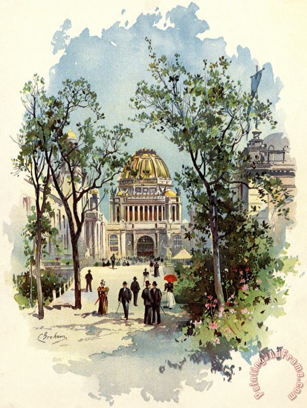 Charles Graham Looking South From Wooded Island, From The World's Fair in Water Colors Art Print